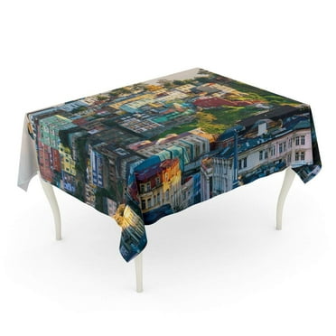 SIDONKU Road Colorful Buildings of The UNESCO World Heritage City Valparaiso Chile Landscape So Tablecloth Table Desk Cover Home Party Decor 60x104 inch