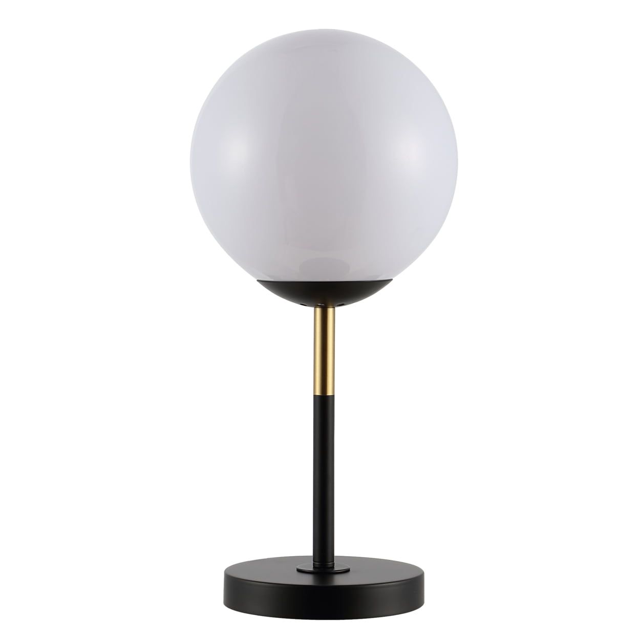 SAFAVIEH Gemini 17 in. Mid-Century Sphere Iron Table Lamp, Black