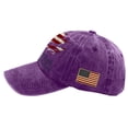 thumbnail image 5 of 250th Anniversary USA Hat 4th of July Independence Day Cap USA American Flag Embroidered Baseball Cap Adjustable Vintage Distressed Cap for Men Women,Purple, 5 of 5