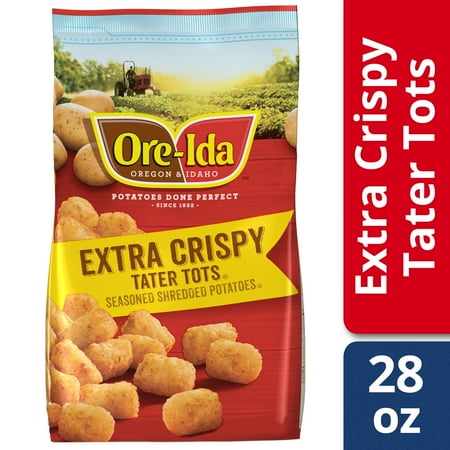 Ore-Ida Extra Crispy TATER TOTS, 28 oz Bag - Walmart.com