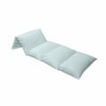 thumbnail image 4 of Retro Floor Pillow Lounger Cover, Big White Dots Spots Little Circles Shabby Pastel Colors Symmetrical Monochrome, Nap Mat Printed Fabric Case for 5 Pillows, 88" x 36", Pale Blue White, by Ambesonne, 4 of 5