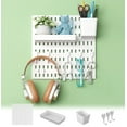 thumbnail image 1 of No-Hole Wall Shelves with Hooks - Clear Stackable Storage Baskets for Kitchen, Bathroom & Home Organization, 1 of 7