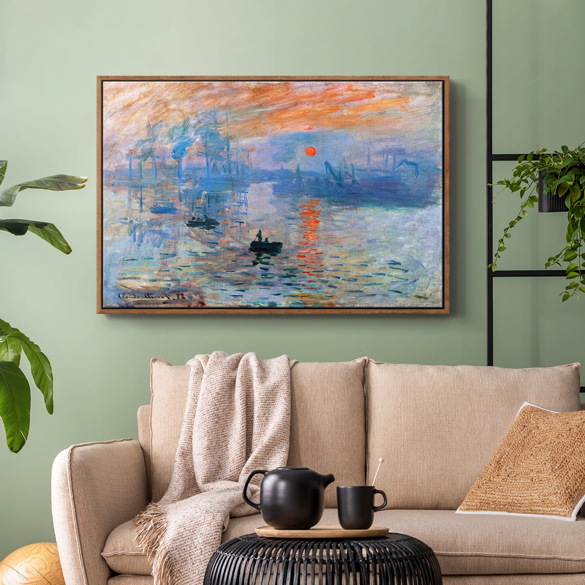 Vintage Landscape-CVIII By Wexford Home Framed in Walnut Wood Gallery Wrapped Canvas 25 in. x 37 in.