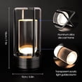 thumbnail image 6 of Lumina Lantern Table Lamp - Modern Open-Frame Design with Cylindrical Glass Light Source - Elegant Home Décor Accent for Any Space, 6 of 8