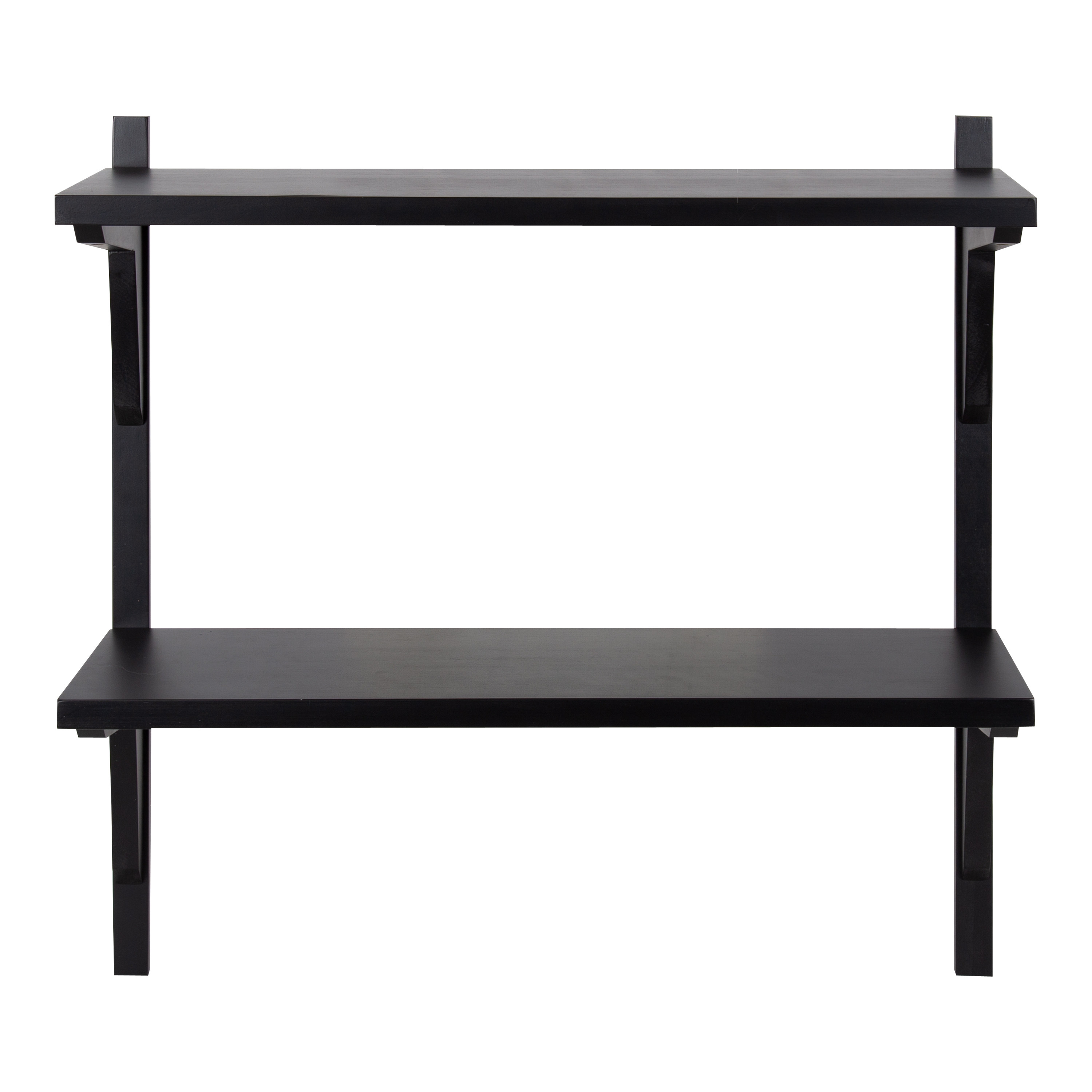 Kate and Laurel Dominic Tiered Wall Shelf - 28x7x14.5 - Black