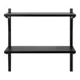 thumbnail image 3 of Kate and Laurel Meridien Wood Wall Shelf, Black 24x8x24, 3 of 9