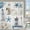 Blue and Beige, variant on Beach Shower Curtain, Teal Blue Coastal Ocean Beach Theme Bathroom Curtain Waterproof Fabric Machine Washable with Hooks,72" Wx72 L
