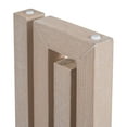 thumbnail image 6 of Lunale 59" Oak Veneer Console Table with Distinctive Side Shapes Legs, Suitable for Entryway, Hallway, Living Room, Light Brown, 6 of 7