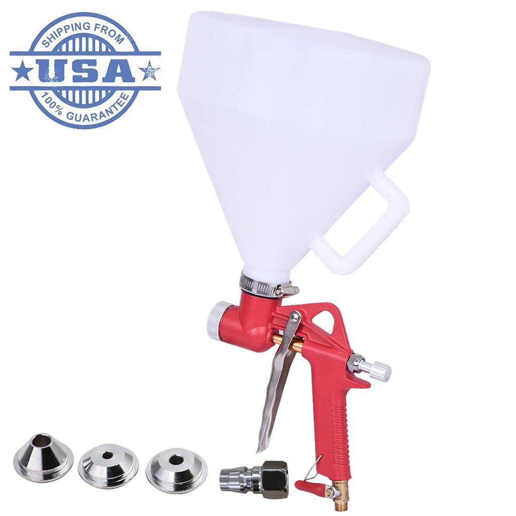 Bed Liner Textured Gravity Spray Gun 3 Size Nozzles 1.5 Gallons Hopper 
