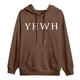 thumbnail image 5 of MHFRRA Sudadera con Capucha de Temática Cómoda para Un Jersey Informal, Ropa de Calle Suave, Ajuste Relajado, Suéter de Cuello Redondo con Diseño de Capucha Marrón, 5 of 5