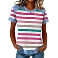 thumbnail image 2 of Haivin Womens Summer Tops Short Sleeve Shirts Crew Neck Tshirt Cute Trendy Blouses, 2 of 5