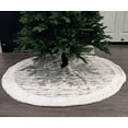 thumbnail image 6 of Fennco Styles Holiday Brushed Foil Print Faux Fur Christmas Tree Skirt, 6 of 12