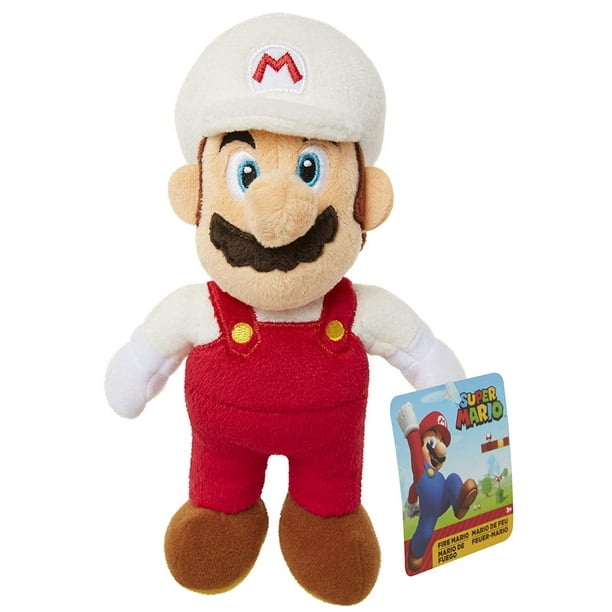 World Of Nintendo Super Mario Bros U Fire Mario Plush Walmart Com Walmart Com