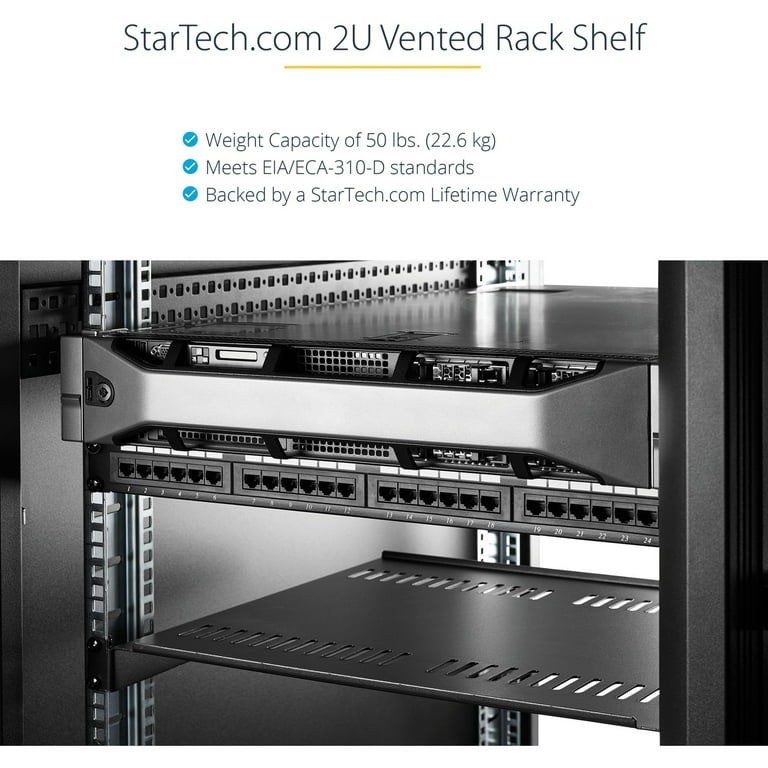 StarTech.com Étagère Rack 19 pouces 2U - Plateau Rackable