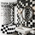 thumbnail image 2 of DEWOO 10 Sheet Thicker Peel and Stick Backsplash, Self-Adhesive Wall Tiles for Kitchen Bathroom, Vinyl Material, Easy to Install, 12"x12", Black, 2 of 12