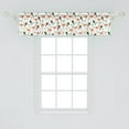 thumbnail image 2 of Ambesonne Tropical Window Valance, Low Poly Style Design Exotic Flamingo and Toucan Birds with Abstract Palm Trees, Curtain Valance for Kitchen Bedroom Decor with Rod Pocket, 54" X 12", Multicolor, 2 of 3