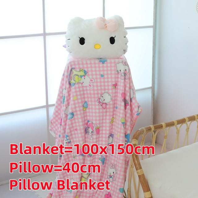 Sanrio-almohada de peluche de Hello Kitty para niña, cojín de felpa suave y suave, cómodo para la espalda, sofá decorativo, abrazo, peluches, regalos de navidad