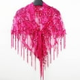 thumbnail image 3 of Sequined Tassel Small Shawl Casual Blouse Small Shawl. Travel Wraps for Women on Blanket Jackets for Women Owl Shawl Womens Scarfs Winter Shawl Clips Flapper Dresses 1920s plus Sizes Womens Wraps And, 3 of 3