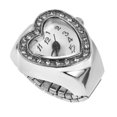thumbnail image 6 of LABSERRON Quartz Ring Watch Heart Shape Silver Alloy for Party Timekeeping 1Pack Men Women, 6 of 8