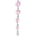 thumbnail image 2 of Steel Belly Chain Belly Button Ring Body Jewelry Piercing Navel Ring with Long Dangle Cubic Zirconia, 2 of 5