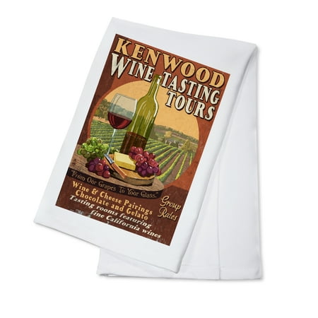 Kenwood, California - Wine Tour Vintage Sign - Lantern Press Poster (100% Cotton Kitchen
