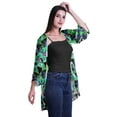 thumbnail image 3 of Moomaya Printed Georgette Beach Clothes For Women Short Shrug Cover Up Cardigan, 3 of 5