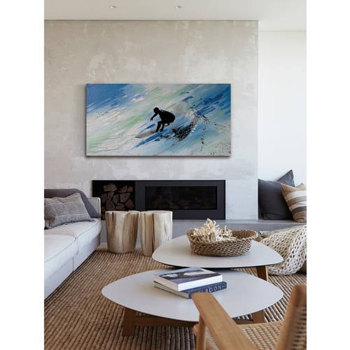 "Downhill Swish" Painting Print on Wrapped Canvas