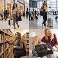 thumbnail image 6 of Entchin Women Hobo Bag Black Senior Corduroy Handbag Shoulder Purse for College Student Worker,Adult Tote Bag, 6 of 7