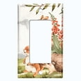 thumbnail image 5 of Metal Light Switch Plate Cover Forest Animals Deer Fox Bunny Squirrel ANM016, 5 of 13