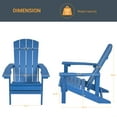 thumbnail image 2 of ACEGOSES 4 Pcs Adirondack Chair Weather Resistant for Patio Garden, Backyard,Porches and Indoors,Navy Blue, 2 of 5