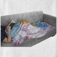 thumbnail image 6 of Dragonfly Soft Flannel Fleece Blanket, Beetle Dragonfly Bird Shapes over Geometrical Angled Bound Triangle Forms Graphic, Cozy Plush for Indoor and Outdoor Use, 50" x 60", Multicolor, by Ambesonne, 6 of 6