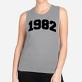 thumbnail image 2 of 1982 College Style Women's Muscle Tank Medium Heather Grey, 2 of 5