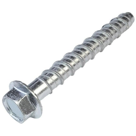 Set of 10 Concrete screws with hexagonal head with base/collar 12x100 mm - direct fixing without dowel - for 14 mm
