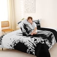 thumbnail image 4 of Erosebridal Football Print Full Size Comforter Sets 3 Pieces For Teens,Black Splash Sport Rugby Bedding Sets For Boys,Black Reversible, 4 of 6