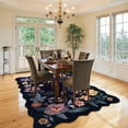 thumbnail image 4 of Moynesa 5'x7' Floral Living Room Rugs, Area Rugs 5x7ft Rug for Bedroom Ultra-Thin Soft Rug, Non-Slip Washable Rugs Stain Resistant Boho Rug Low-Pile Throw Rug for ‎Dining Room Office,Purple, 4 of 8