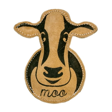 UPC: 0022266173366 | Original Territory Natural Leather Cow Dog Toy