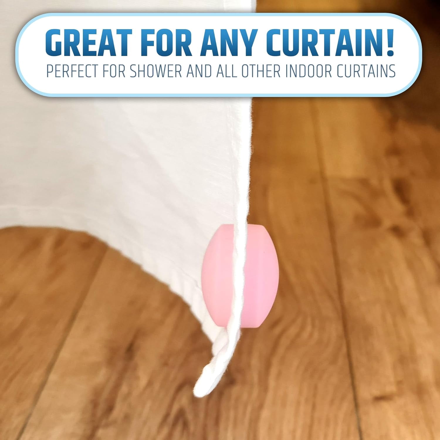HMMAGNETS Magnetic Shower Curtain Weights with Rustproof Silicone Wrap, Pink, 4 Pairs