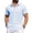 Blue, variant on GUZOM Mens Short Sleeve Button Down Shirt - Blue Striped Casual Relaxed Fit, Breathable Cotton Blend Wrinkle Resistant for Vacation & Everyday Wear Button Up Shirt,Size M