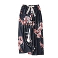 thumbnail image 2 of GaThRRgYP Plus Size Sleep Pants,Pants for Women High Waist spring Summer,Women's Printed Pants Thin Casual Sleepwear Pants Home Pants Sports Wearable Pants Navy Free Size, 2 of 3