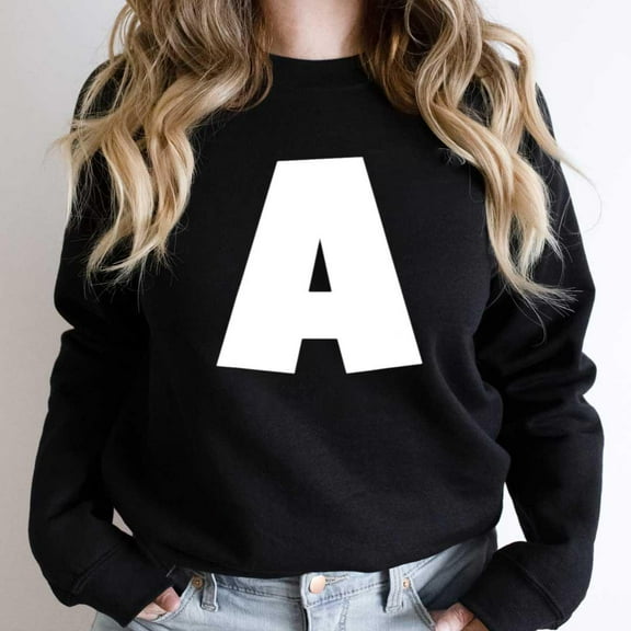 Letter A Chipmunk Funny Halloween Christmas Costume Holiday Graphic SW15447 Unisex Sweatshirt, Up to Size 5XL