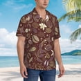 thumbnail image 5 of Xecao Coffee and Flowers print Hawaiian shirt - a stylish short-sleeve button-down for men, perfect for casual beach and tropical outings., 5 of 9