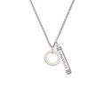 thumbnail image 2 of Delight Jewelry Silvertone Hammered Karma Ring Silvertone Courage Strength Wisdom Honesty Bar Charm Necklace, 23", 2 of 4