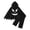 Black, variant on Little Boys Girls Pumpkin Outfit 2 Piece Hooded Ghost Cape Pants Poncho Set