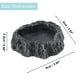thumbnail image 5 of Plato de comida para reptiles Unique Bargains de resina, plato de comida para lagartos, tazón de agua para tortugas 3.54"x3.54"x0.98" Negro, Gris, 5 of 6