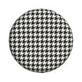 thumbnail image 2 of Easygdp Houndstooth Black And White Automobile Tire Dust Cover, 14-17in Spare Tire Cover Universal Fit for Trailer, Car, Truck, SUV, Jeep - 17 inch, 2 of 9