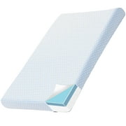 DIBAKO Premium Memory Foam Crib and Toddler Mattress,Portable Crib Mattress Pad with Washable Cover