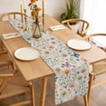 thumbnail image 3 of Table Runner 90 Inches Long for Kitchen Dining, Pink Spring Floral Dresser Scarf Farmhouse, Dining Table Decorations for Wedding/Parties, Elegant Pastoral Flowers Butterflies Rustic 13 x 90 In, 3 of 8