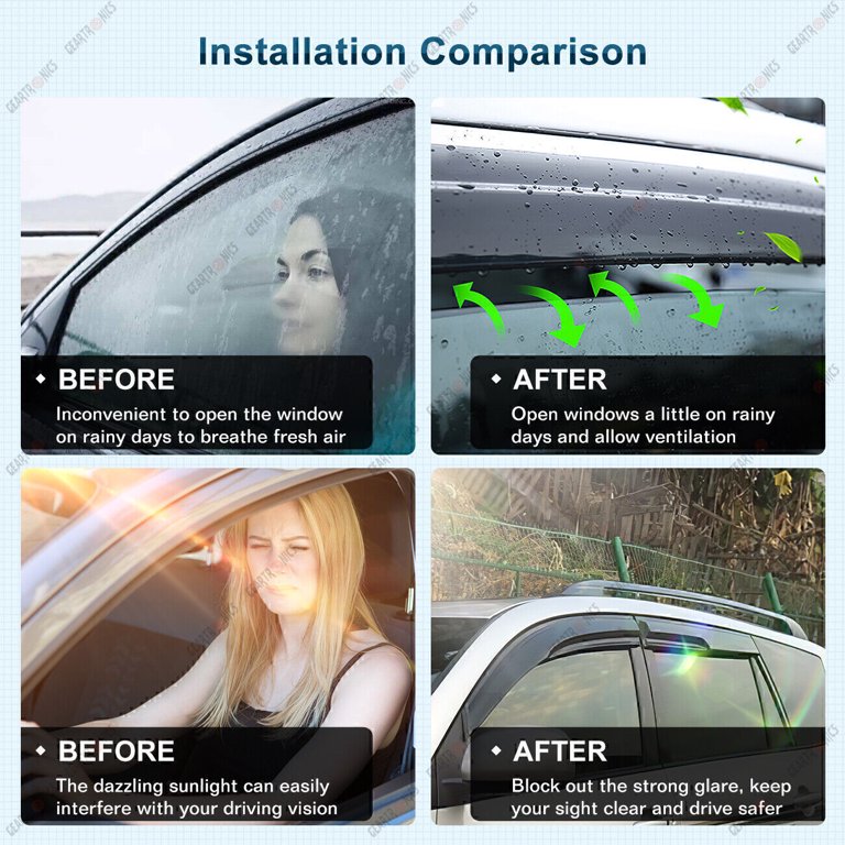 For 2009-2013 Mazda 6 JDM Mugen Style 3D Wavy Window Visor Rain Guards For 2009-2013 Mazda 6 JDM Mugen Style 3D Wavy Window Visor Rain Guards