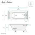 thumbnail image 7 of Voltaire 48" x 32" Right-Hand Drain Alcove Bathtub in Matte Black, 7 of 7