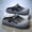 Black Gray, variant on Men's & Women's Two-Way Wear Closed-Toe Slippers - Slip-On/Slip-Off Beach Sandals with Soft Sole, Nurse Work Clogs, Lightweight /Outdoor Footwear (Unisex Design)
